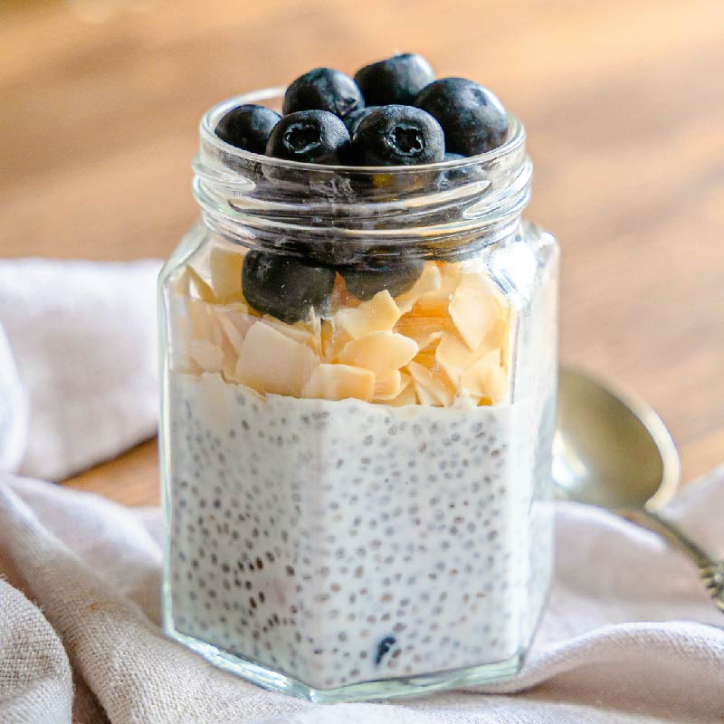 Coconut Chia Pudding - Delicious 7 Day Weight Loss Meal Plan Breakfast.