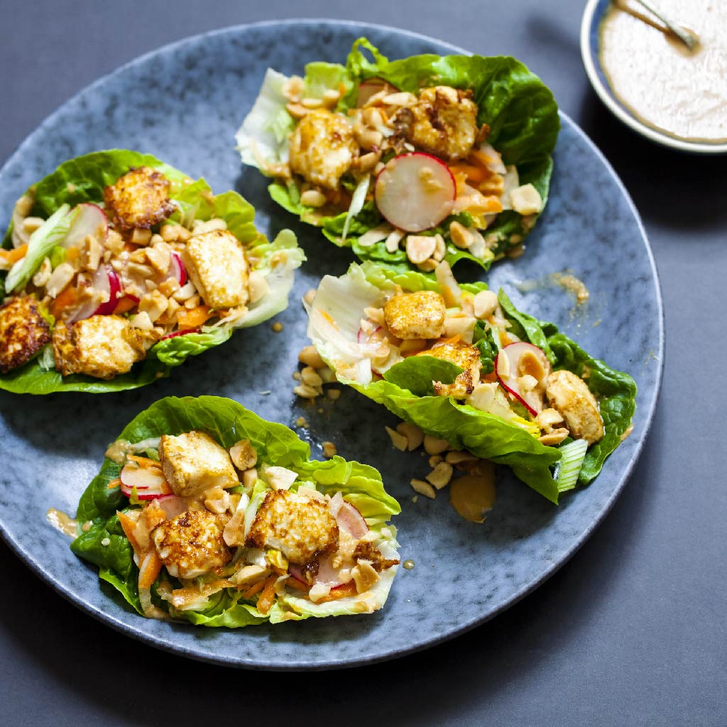 Sesame Ginger Tofu Lettuce Wraps - Delicious 7 Day Weight Loss Meal Plan Recipe and Detox